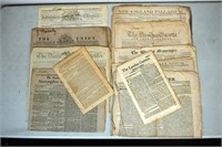 Group of Vintage Newspapers Early 1800's