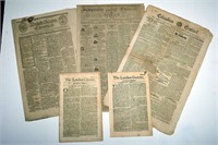 Group of Late 1600 & Early 1700's Newspapers