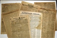 Group of U.S. Newspapers From Early 1800's