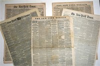 Group of U.S. 1860's Civil War  Newspapers