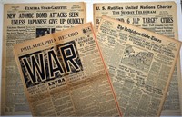A Group of World  War Newspapers