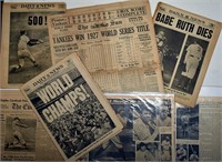 A Group of Newspapers Regarding Baseball