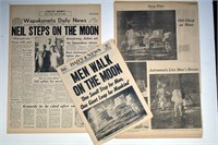 A Group of Newspapers Regarding Apollo 11