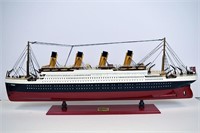 Wooden " RMS Titanic " Scale Model Boat