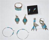 LADIES STERLING SILVER / TURQUOISE JEWELRY !-OK-2