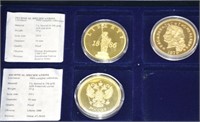 2- 24KT GOLD PLATED US COINS ! -LW-R