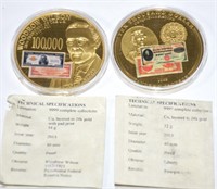 2-24KT GOLD PLATED US COINS ! LW-L