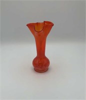 Millefiori Glass Ruffled Edge Vase
