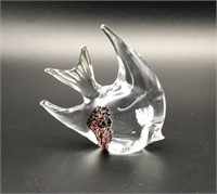 Millefiori Art Glass Fish Paperweight