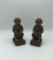 Vintage Monkey Bookends