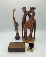 Miniature Arrowhead, Wood Giraffes, etc