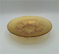 Grape & Cable Carnival Glass Footed Candy Dish