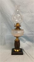 Antique Banquet Oil Lamp Queen Anne Burner