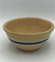 Antique Yellow Ware Blue Band Crock Bowl