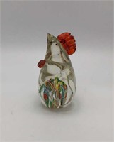 Art Glass Rooster Paperweight