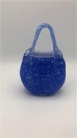Cobalt Blue Art Glass Purse