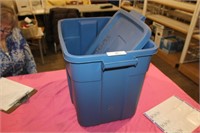 68L ROUGHNECK BLUE TOTE W/LID