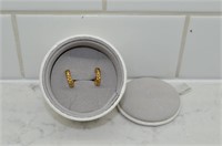 Hillberg & Berk Gold Plated Hoop Earrings