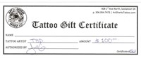 Art Sharks Tattoo Co. - $100.00 Gift Certificate