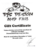 DJs Designs - $700.00 Custom Sign Gift Certificate