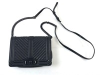 Rebecca Minkoff Black Leather Purse 6" x 8"