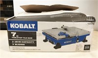 Kobalt 7" table top tile saw, believed new in