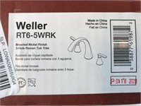 Weller RT6-5WRK 3-hole Roman tub trim faucet,