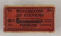 Winchester .25 Stevens Cartridge Box
