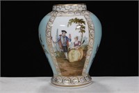 CROWN DRESDEN PORTRAIT VASE