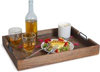 Besti Rustic Torched Wood Tray
