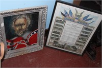 2 civil war framed prints