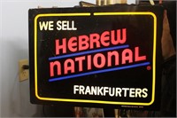 Hebrew National Light Up Sign