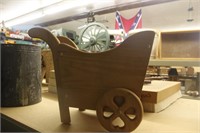 Wooden Wheel Barrow cart