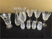 Waterford Crystal 3 vases, 3 goblets and More