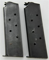 lot of 2 1911 45acp blued 7 rd magazines