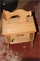 small wooden storage desk
