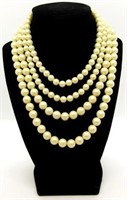 Multi-Layered Costume Pearl Necklace