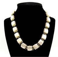 White Pearl-like Beaded Necklace