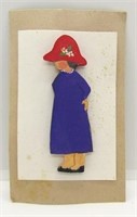 Hand Painted Wooden Pin