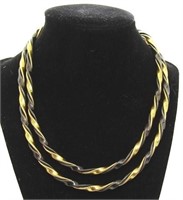 Black & Gold Toned Necklace