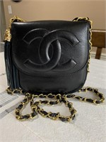 Chanel Crossbody small black leather flap with