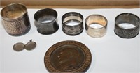 SILVER NAPKIN RINGS ,COIN & MORE ! -LW-R