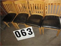 4 Wood Dinning Chairs