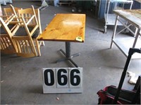 Wood Table with Metal Base