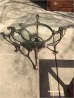 Fancy Iron/Marle Glass Top Table