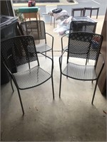 Set of 4 Iron "Emu" Patio Chairs