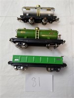 LIONEL LINES O GUAGE 3 PIECES VARIOUS CARS