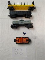 LIONEL O GUAGE GANG CAR AND MISC CARS 4 PIECES