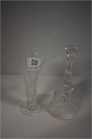 Crystal Bud Vase & Crystal Bell