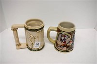 2 Olympic Beer Mugs 1992 & 1996
